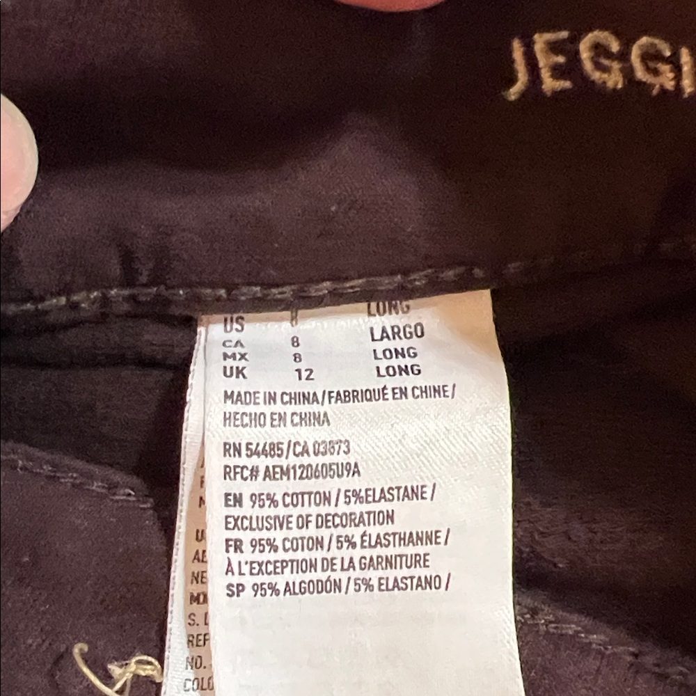 American Eagle Burgundy Jeggings - Picture 5 of 5